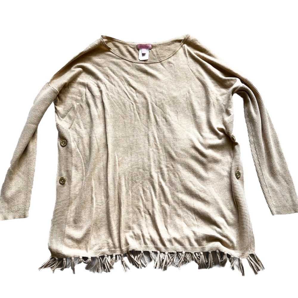 LILLY PULITZER Ramona Fringe Sweater Size Large Minimalist Sophisticated - Picture 8 of 8